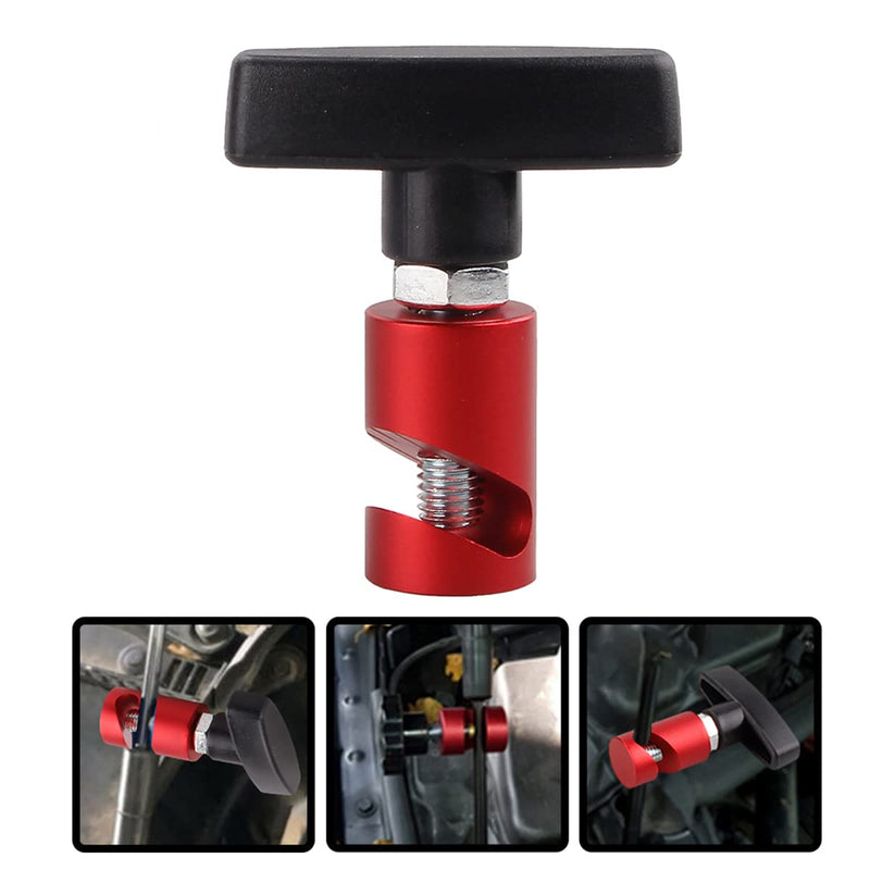 [Australia - AusPower] - CGEAMDY Bonnet Lifting Clamp, Multifunctional Aluminium Alloy Lifting Support Clamp, Propeller Stopper Tool for Bonnet Rear Boot (Red) Red 