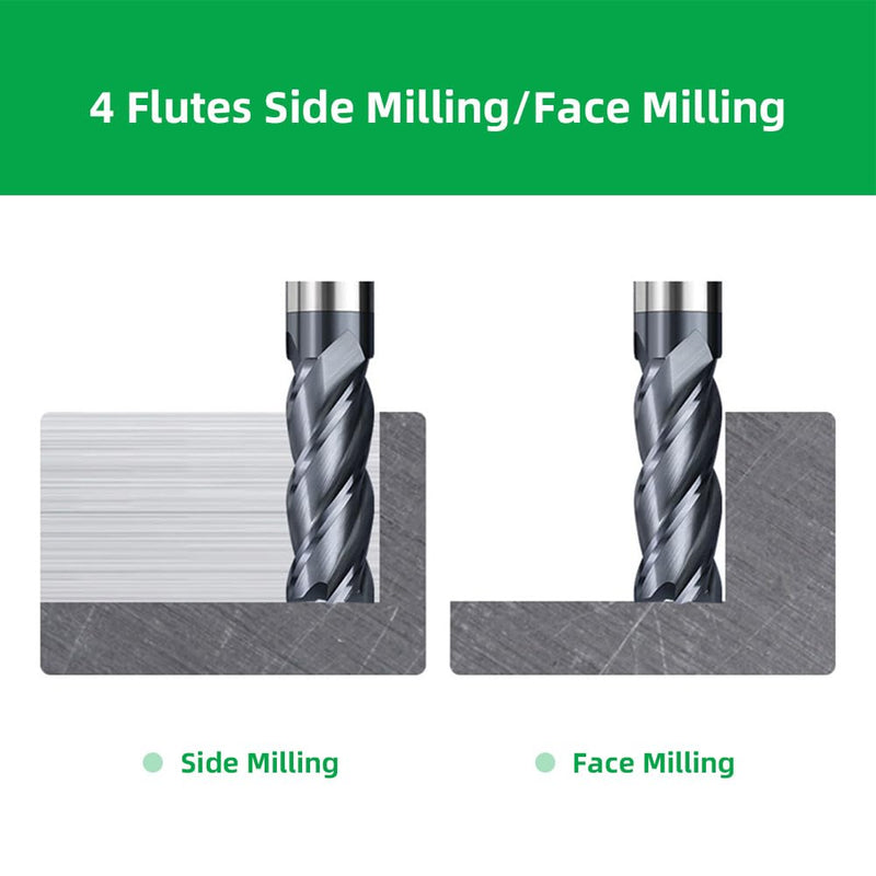[Australia - AusPower] - CREEYA 5 Pieces Carbide End Mill 3 mm, 4 Teeth / 4 Cutting Edge CNC Milling Cutter HRC 55, AlTiN Black Coating, Solid Carbide Cutter CNC 3 mm for Steel Metal Wood Acrylic Plastic (3 mm) 3mm-5 Stücke 