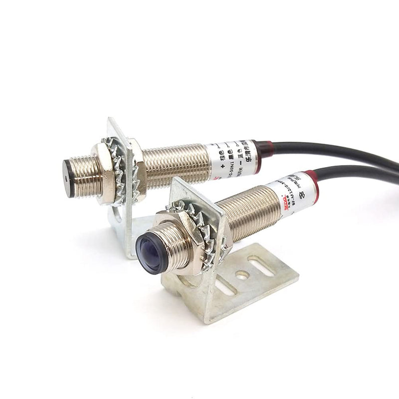 Irfora E3F-20C1 3mm Beam Photoelectric Sensor Trough Beam Infrared Sensors NPN Switch with LED Induction Indicator | External optical close switch sensor 3 mm beam diameter ABS light transmitting lens