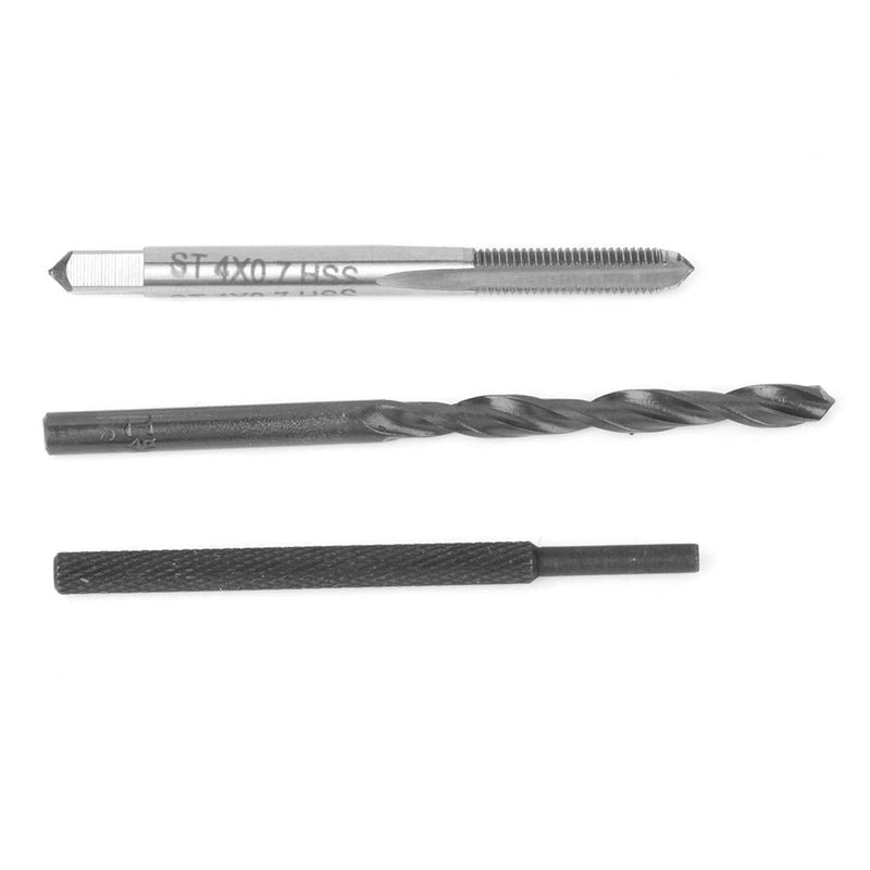 [Australia - AusPower] - Wire Thread Inserts, 50Pcs M4 x 2D Stainless Steel Coiled Wire Helical Screw Thread Inserts with M4 Installation Tool, ST4 Dedicated Tap, Tang Breaker, Drill Bit 