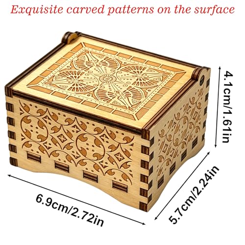 Pursuestar Wooden Wind Up Music Box Plays The Lord’s Prayer for Girls Lady Holy Communion