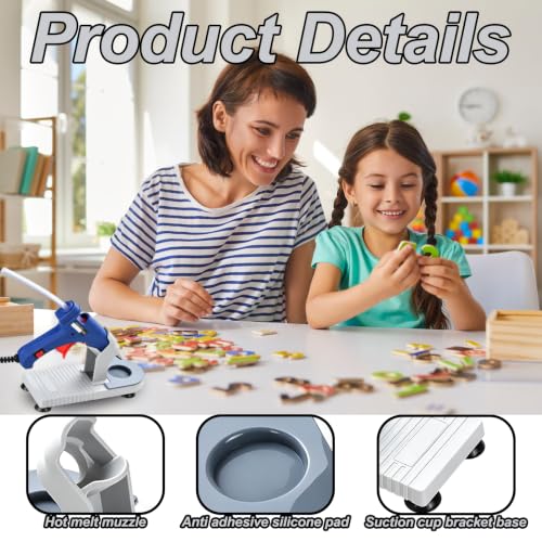 Miiwiioa glue gun stand for DIY, crafts, and homeschooling projects, adhesive dispenser accessory