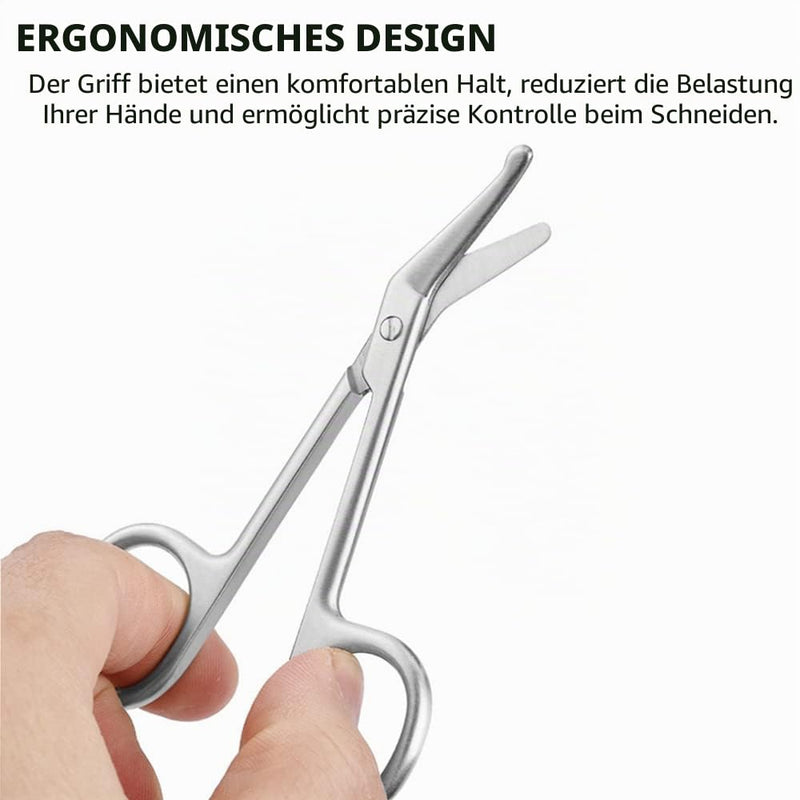 Ostomy Bag Scissors - Ostomy Pouch Scissors with Blunt Round Tip for Colostomy Care, Stainless Steel, 4.4" Long, 1 Piece