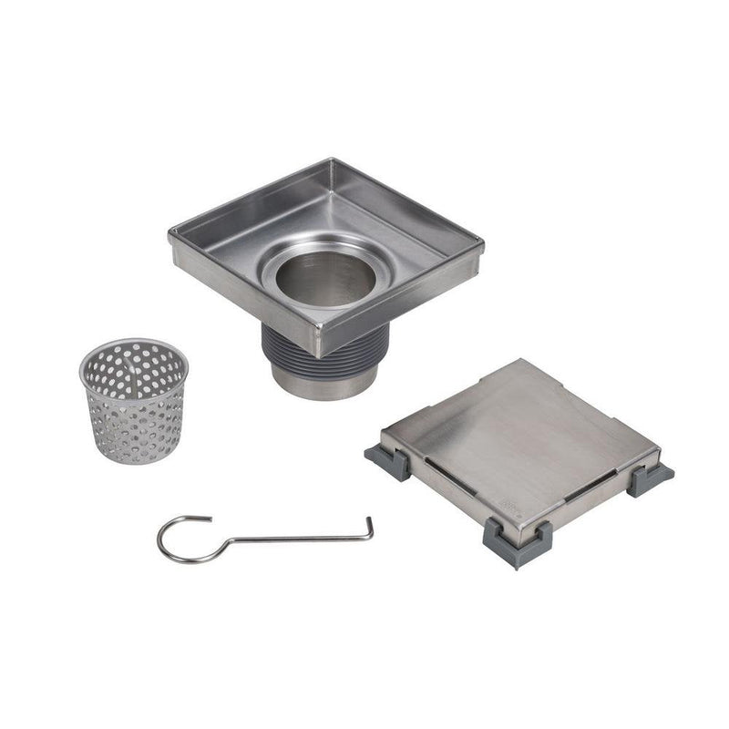 Designline 4 in. x 4 in. Square Drain Tile-in Grate 4"