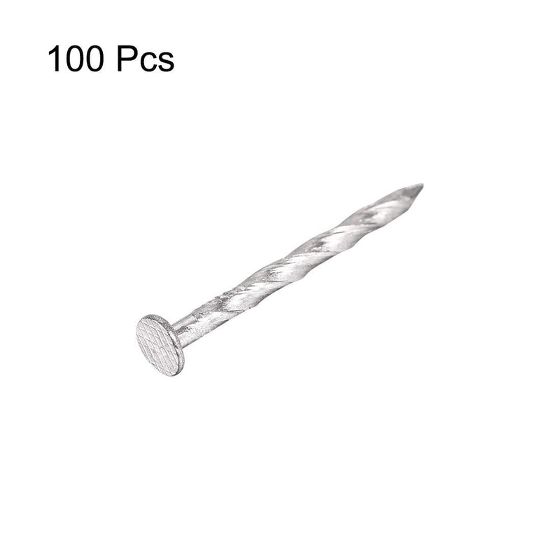 [Australia - AusPower] - uxcell Spiral Deck Nails Stainless Steel Nail Spiral Shank 32mmx2mm(LxD), 100 Pcs 