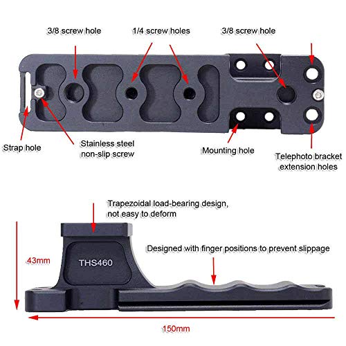 iShoot Tripod Mount Ring Base Stand Lens Collar Replacement Foot Compatible with Sony FE 600 f/4 GM OSS (SEL600F40GM) Sony FE 400 f/2.8 GM OSS (SEL400F28GM), Support Holder w/Arca Swiss Fit Dovetail