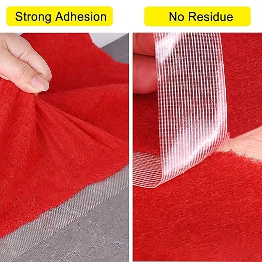 Heavy Duty Double Sided Tape with 2 Rolls in One Box,Size: 500CMx1CMx1MM