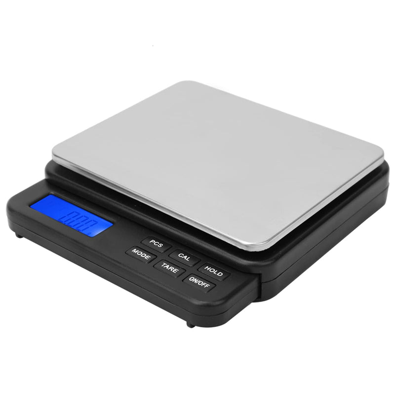 Digital Scale High Precision Mini Electric Scale with Blue Backlight 1000G/0.01G for Kitchens, Laboratories (BLACK) Black