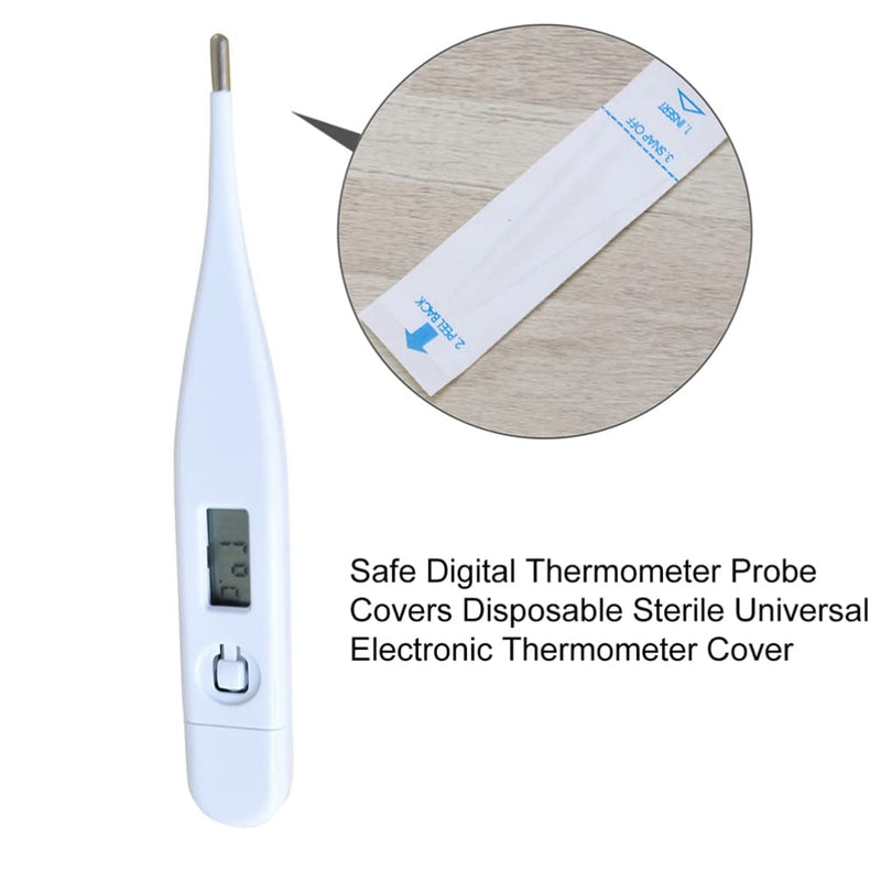 [Australia - AusPower] - Healifty Disposable for DigitalThermometers, 300Pcs OralThermometer Covers, ThermometerSleeves for Oral Ear RectaThermometer 