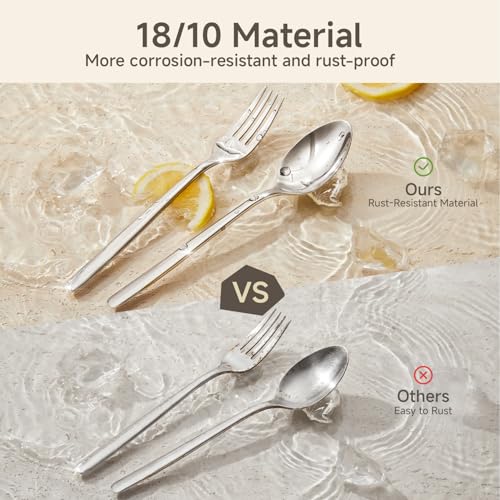 KINGSTONE Dinner Forks Set of 12, 8-Inch 18/10 Stainless Steel Forks Cutlery Table Forks for Home, Kitchen & Restaurant, Dishwasher Safe (Dinner Forks Set, 12-Piece)