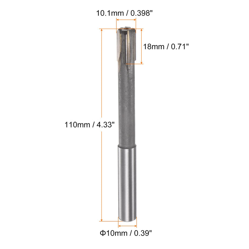 [Australia - AusPower] - sourcing map Clamping Reamer 10.1 mm H7 C1/K30 Carbide Tip Precision Straight Flutes Round Shank Lathe Machines Cutter 10.1mm 