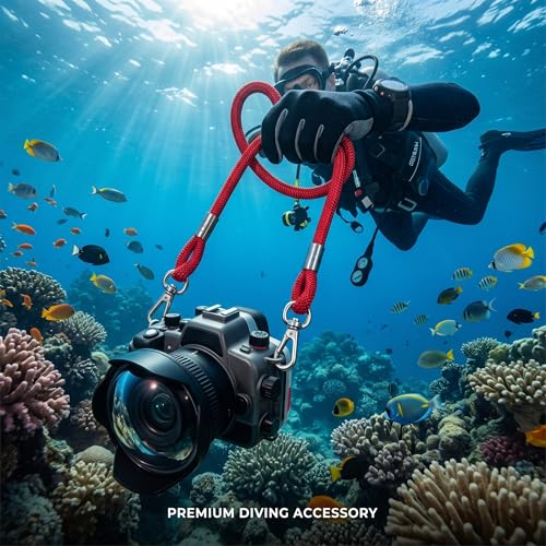 VGEBY Diving Camera Lanyard, 360 Degrees Retractable Flexible Rotation Underwater Camera Housing Lanyard for Divers, Snorkelers, Water Sports Enthusiasts