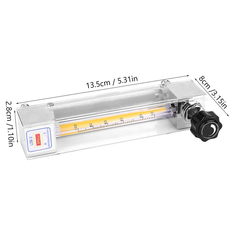 [Australia - AusPower] - LZB-3 Flowmeter for & Liquid Tube Type Water Meter 4-40mL/min, 10-100mL/min (Optional)(10-100mL/min) 