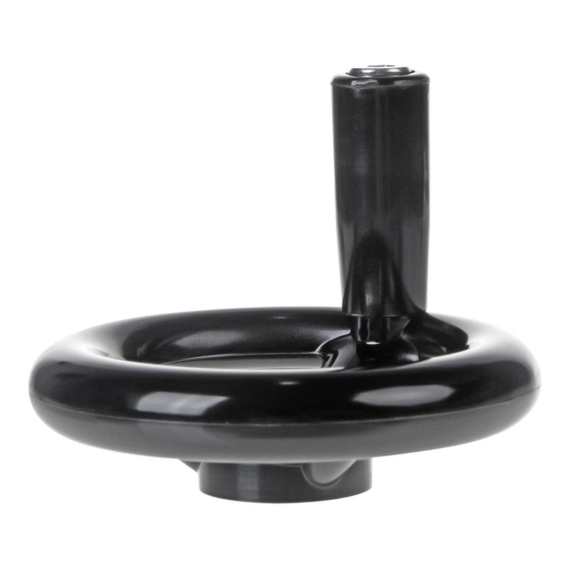 [Australia - AusPower] - YXQ 3.94'' Hand Wheel Black w Revolving Handle 3 Spoked 12mm Hole Adjustment Round Handwheel for Milling Machine 100mm Dia. 