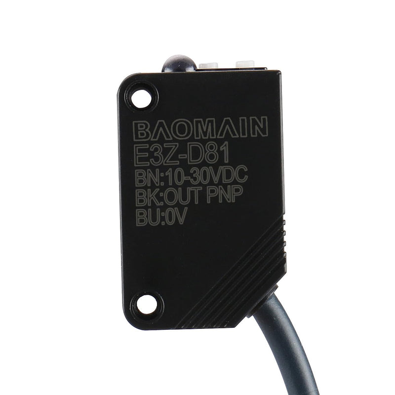 [Australia - AusPower] - Baomain Diffuse Reflection Photoelectric Sensor Switch E3Z-D81, PNP Output, 30-100mm, DC 10-30V, 200mA, Work for Machine Tools Metallurgy, Chemicals, Automatic Doors 