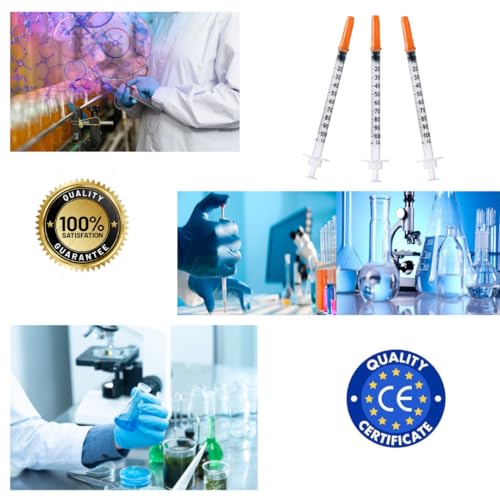 Pack of 50 1 ml/cc Plastic Tube 30G (0.3 x 12.7 mm), Multi-Purpose Measuring Tools, Individually Packed (30G 1/2 Inch)