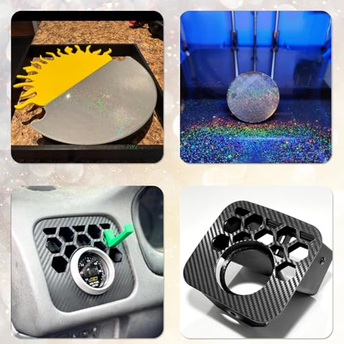 Smooth PEY PET Printing Plate 250 x 250 mm, Rainbow Starry PEY Carbon Fibre PET Build Plate Spring Steel Print Bed for QiDi Q1 Pro for AnkerMake M5 3D Printer