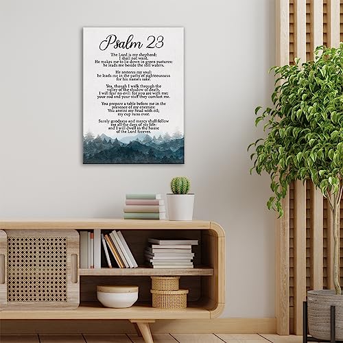 Christian Canvas Wall Art Psalm 23 the Lord Is My Shepherd Canvas Print