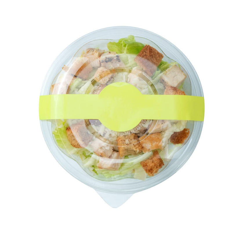 Restaurantware RW Base 12 x 1.5 Inch Packaging Bands 100 Self-Adhering Belly Bands - Disposable Strong Green Paper Label Stickers For Packaging Supplies Keeps Take Out Containers Sealed Eco Green 12 inches x 1.5 inches