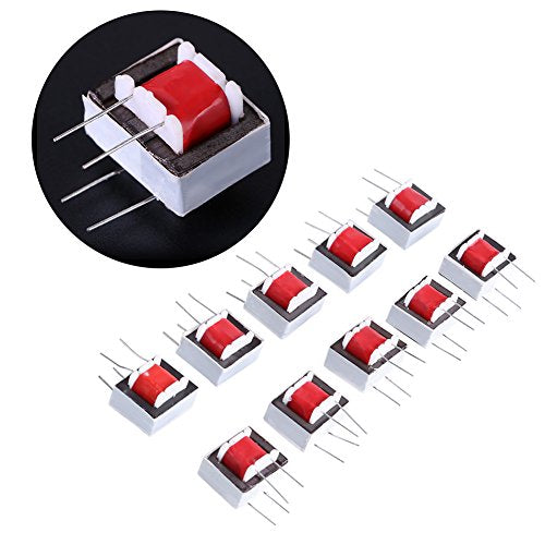 Asixx 10 Pcs/Pack 600 600 Ohm 1:1 EI14 Isolating Transformer Audio Transformers, Work Stable with High Efficiency Audio Transformers