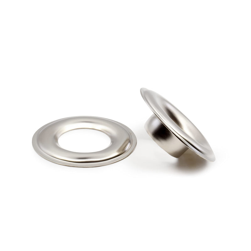 Dritz 3/8" Grommets with Setting Tool – 72 Sets, Nickel Finish - Metal Grommet Kit for Fabric, Tents, Curtains & Craft Projects