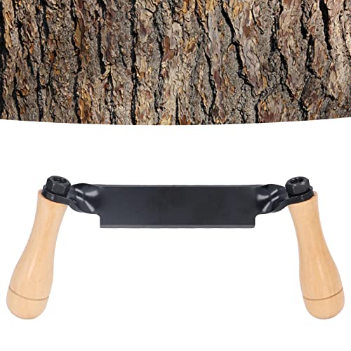 Draw Knife, Tungsten Steel Straight Draw Shave Tool Knife, Bark Peeler Durable Shaving Knife Woodworking Debarking Hand Tool for Fence Post, Logs(8in)