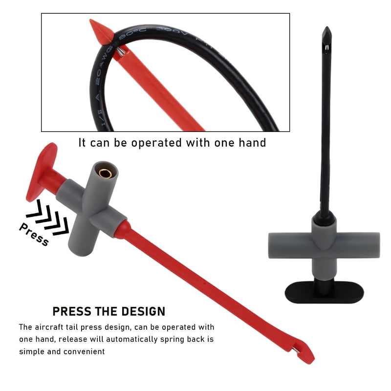 [Australia - AusPower] - 2 PCS Wire Piercing Probe, Puncture Probe Wire Tester for 4mm Banana Plug, Automotive Wire Piercing Test Clip for Multimeter Testing Tool, Repairing Car Accessories 