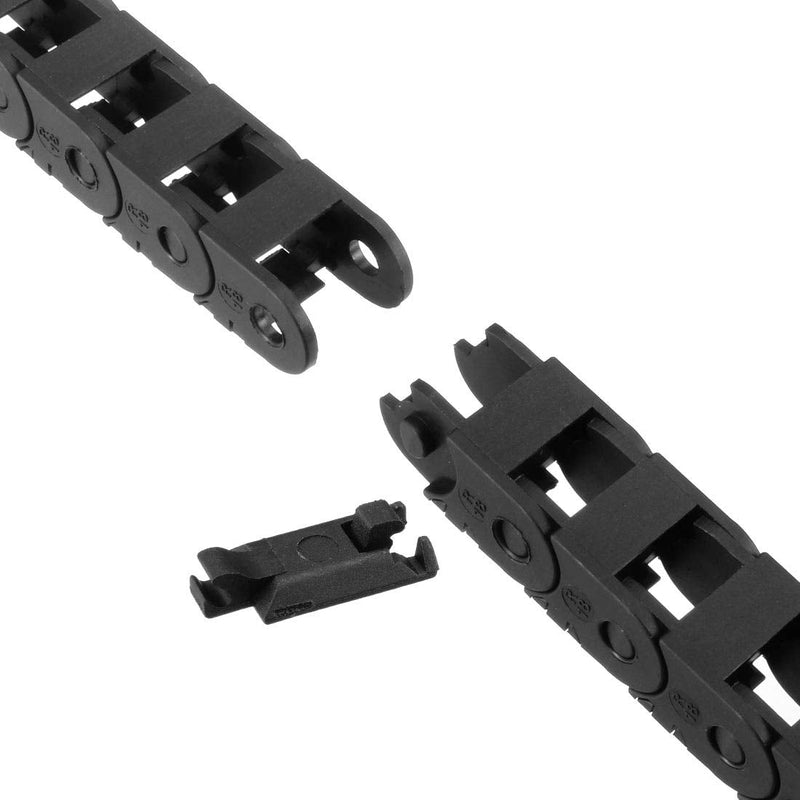 [Australia - AusPower] - uxcell Drag Chain Cable Carrier Open Type with End Connectors R18 10X11mm 1 Meter Plastic for Electrical CNC Router Machines 