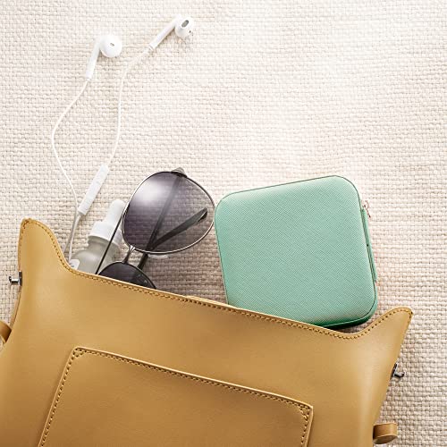 5pack/PU Leather Travel Jewelry Case, Mini Jewelry Box, Small Jewelry Organizer Portable Display Jewelry Storage Case for Rings Earrings Necklace, for Girls Women (White) J5 - White