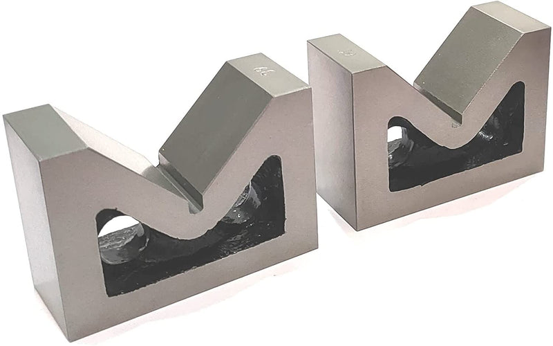 [Australia - AusPower] - Buyohlic Seasoned Caste Iron v Block Pair ((52 x 38 x 25 MM (2" Inch))) (52 x 38 x 25 MM (2" Inch)) 