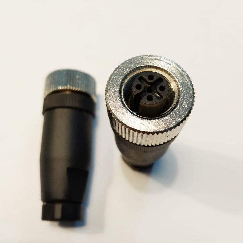 [Australia - AusPower] - 2Pcs M12 4 Pin Female Connector, 12mm A Code Industrial Circular Connector Unshiled Field Assembly Wireable Sensor IP67 250V 4A AC/DC Straight Type Adapter for PG7 (Female) 