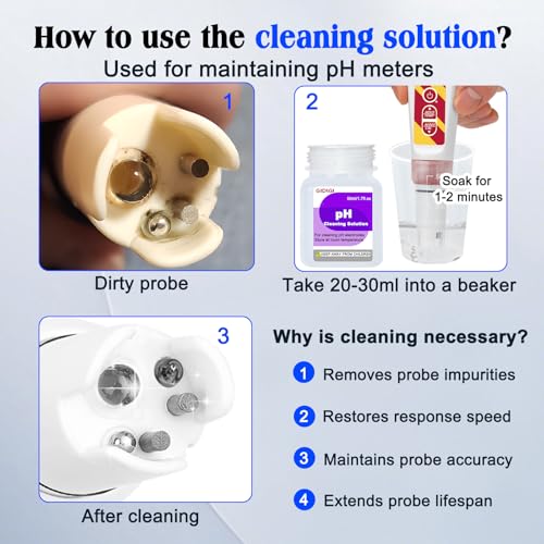 GIDIGI pH buffer solution 4.00, 6.86, 9.18 calibration liquids for pH meters in purple packaging
