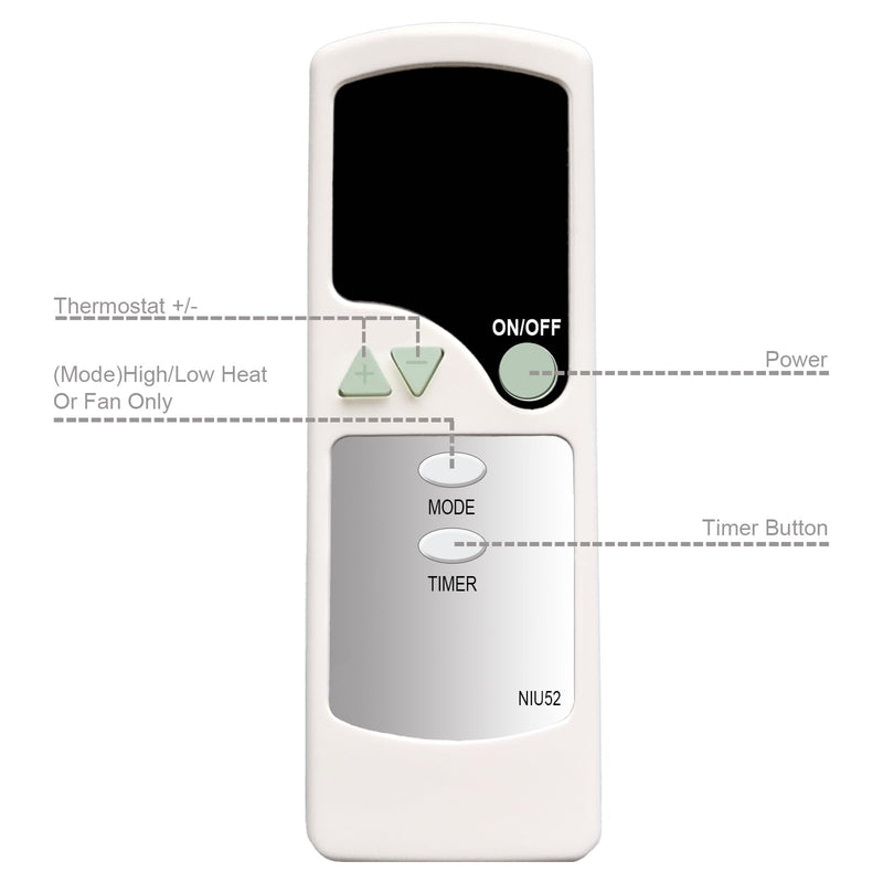 [Australia - AusPower] - Replacement Remote Control for Vornado Heater VMHi600 VMH600 VMH500 