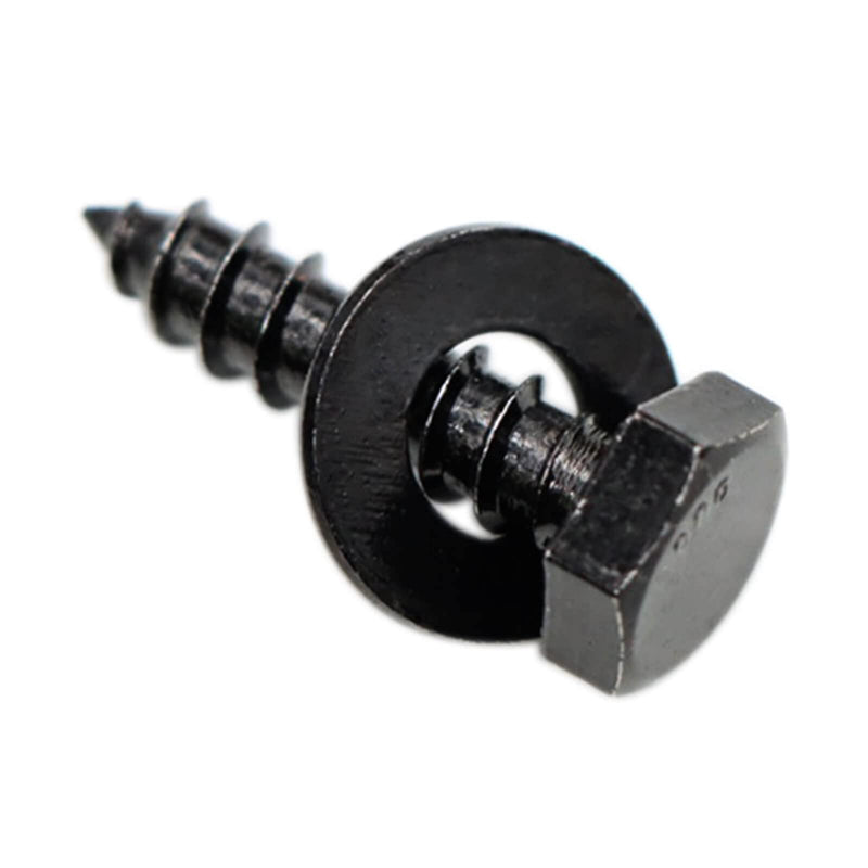 [Australia - AusPower] - 25PCS Stainless Steel Black Lag Bolts 1/4" x 1" Hex Lag Screws, Washers Included 1/4" x 1" (25PCS) 