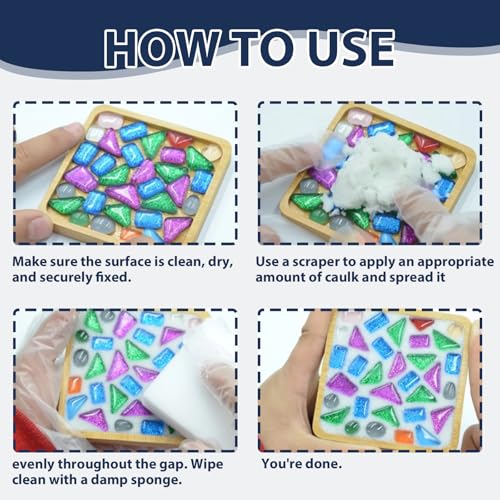 GDDP 400g black crystal mosaic tile grout for DIY craft projects