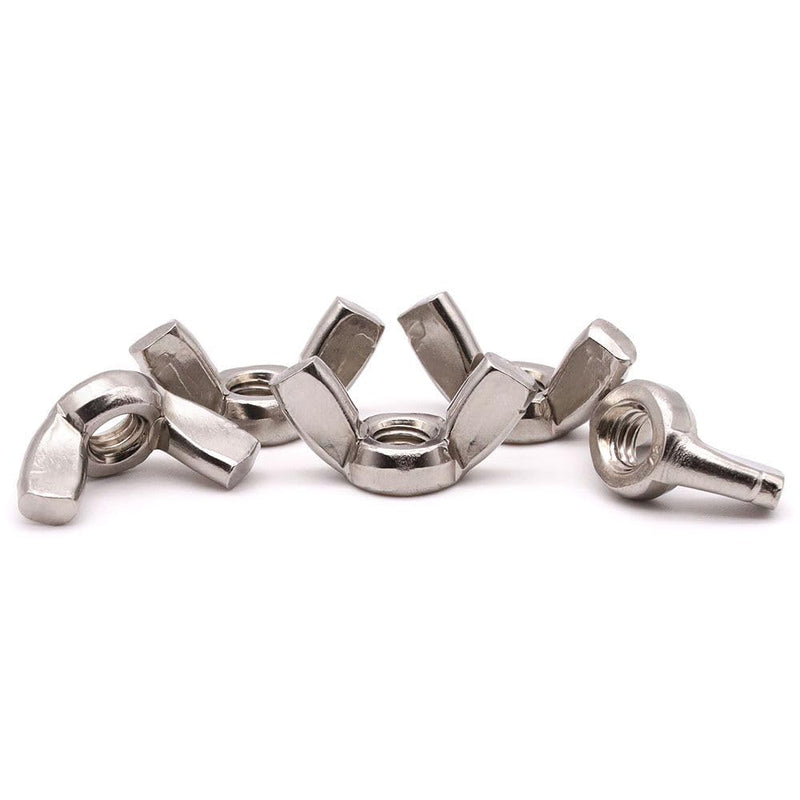 [Australia - AusPower] - M6-1.0 (30 Pcs) Stainless Wing Nuts, 304 Stainless Steel 18-8 Butterfly Wing Nuts, Hand Twist Tighten Ear Wingnuts M6-1.0 30 