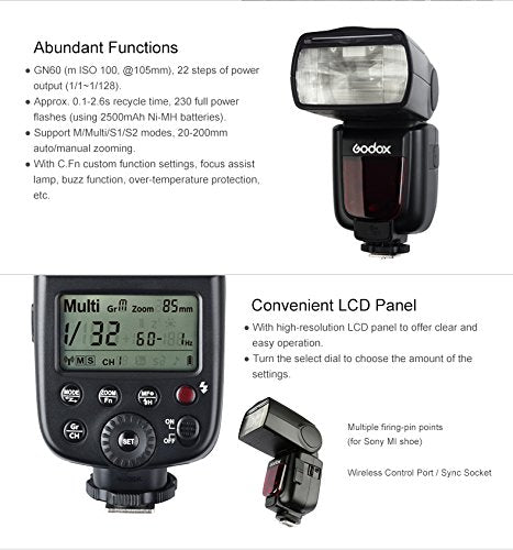 Godox TT600S GN60 Camera Flash for Sony A7R A7IV A6000 A6300 RX100