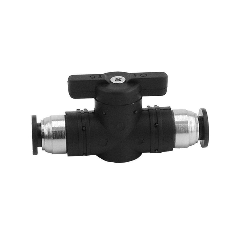 [Australia - AusPower] - Beduan Pneumatic Ball Valve, 1/4" x 1/4" OD Push to Connect Fitting Air Flow Control Valve Straight Quick Connect Union 1/4" x 1/4" Tube OD 