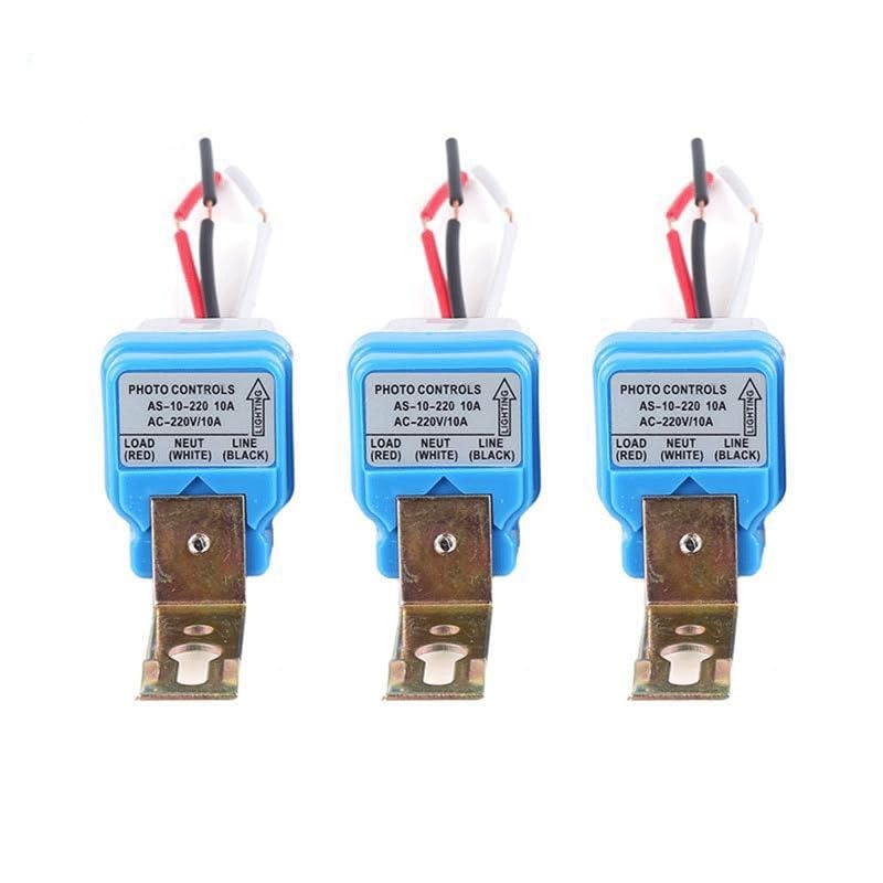 [Australia - AusPower] - 5 Pcs AC DC 24V 10A Auto On/Off Photocell Light Switch Photocell Photo Switch Photoelectric Switch Photocell Control Light Sensor Switch Dusk to Dawn Photocell Sensor (AC DC 24V) 