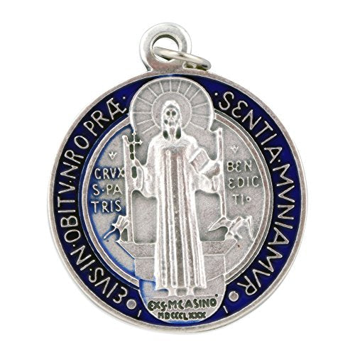 Venerare 2" St. Benedict Pendant | Patron Saint of Students | Add to Necklace or Chaplet | Great Catholic Gift for First Holy Communion and Confirmation | Made in Italy