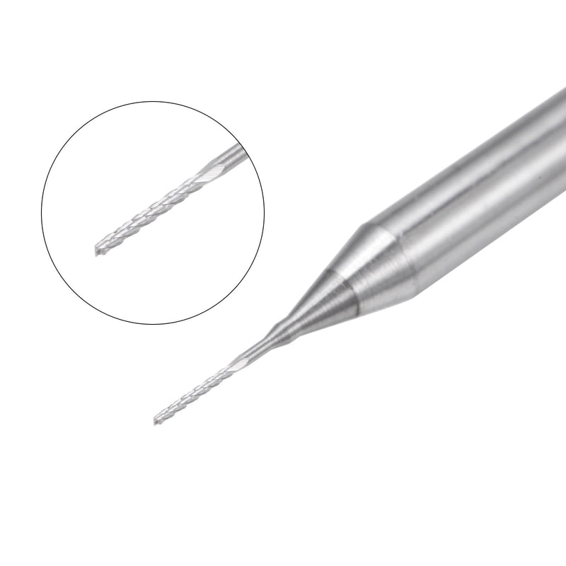 [Australia - AusPower] - uxcell 10Pcs 0.4mm Carbide End Mill Engraving Milling Cutter CNC Router Bits for PCB Machine, 1/8" Shank 0.4mm x 3.5mm 