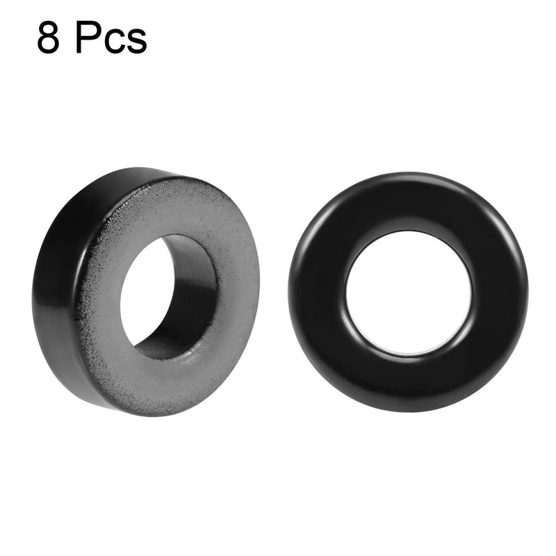 sourcing map 8 pieces 9.2 x 18 x 6.5 mm ferrite ring iron powder toroid cores black grey de