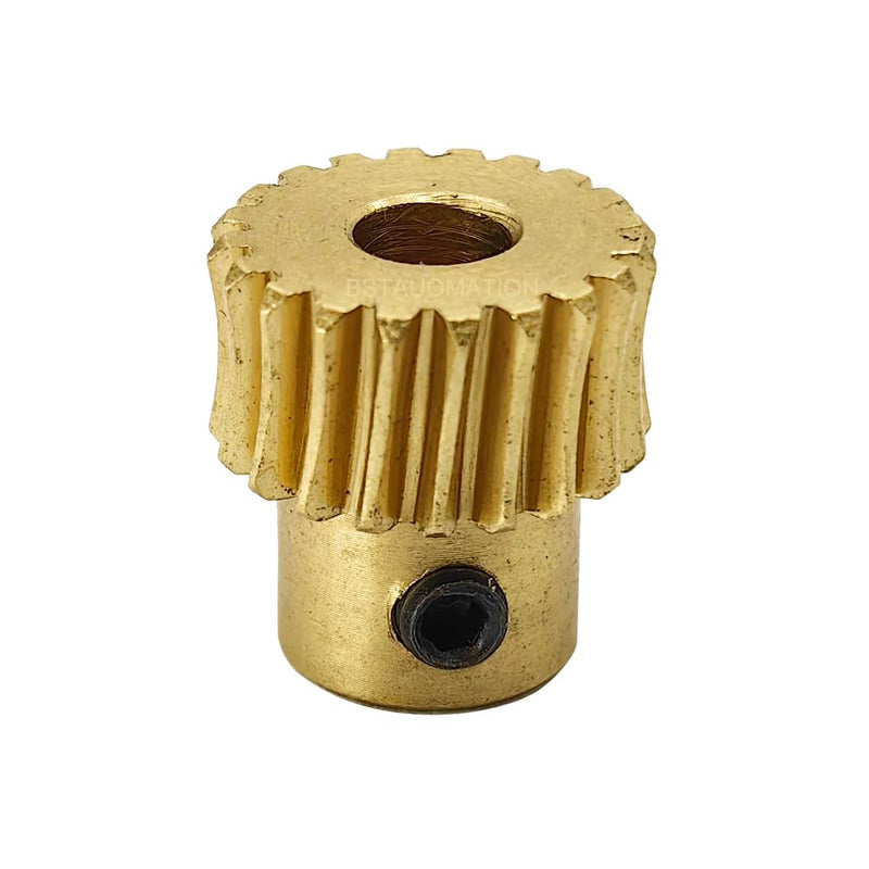 [Australia - AusPower] - Brass Worm Gear Set - 0.5 Modulus 20T 20:1 Reduction Rate 3mm 4mm Hole Diameter Right Rotation Drive Gear Box Wheel Shaft Kit (Rod-3mm bore, Gear-4mm bore) Rod-3mm bore 