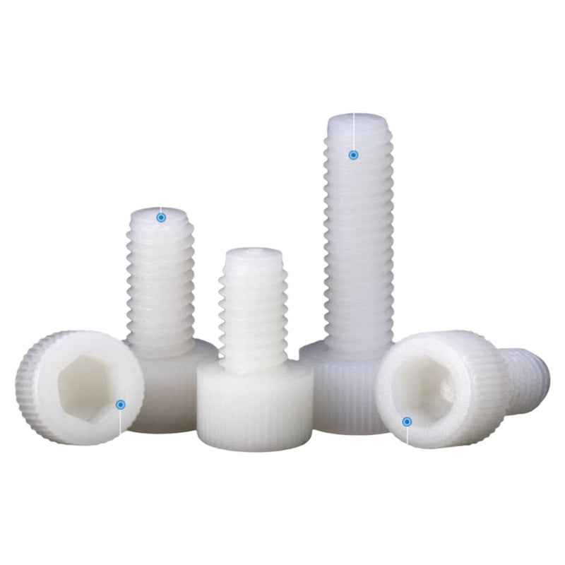 [Australia - AusPower] - Nylon PA66 M3 M4 M5 Plastic White Metric Hex Socket Head Cap Screws Set Assortment Hardware Kit Pack of 470PCS in Plastic Storage Box (Electronics Repair DIY) M3-M5 