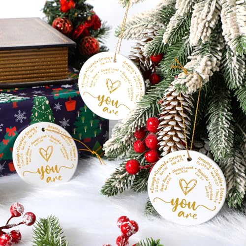 Barydat 9 Pieces Christmas Christian Ornaments Bible Hanging Ornament