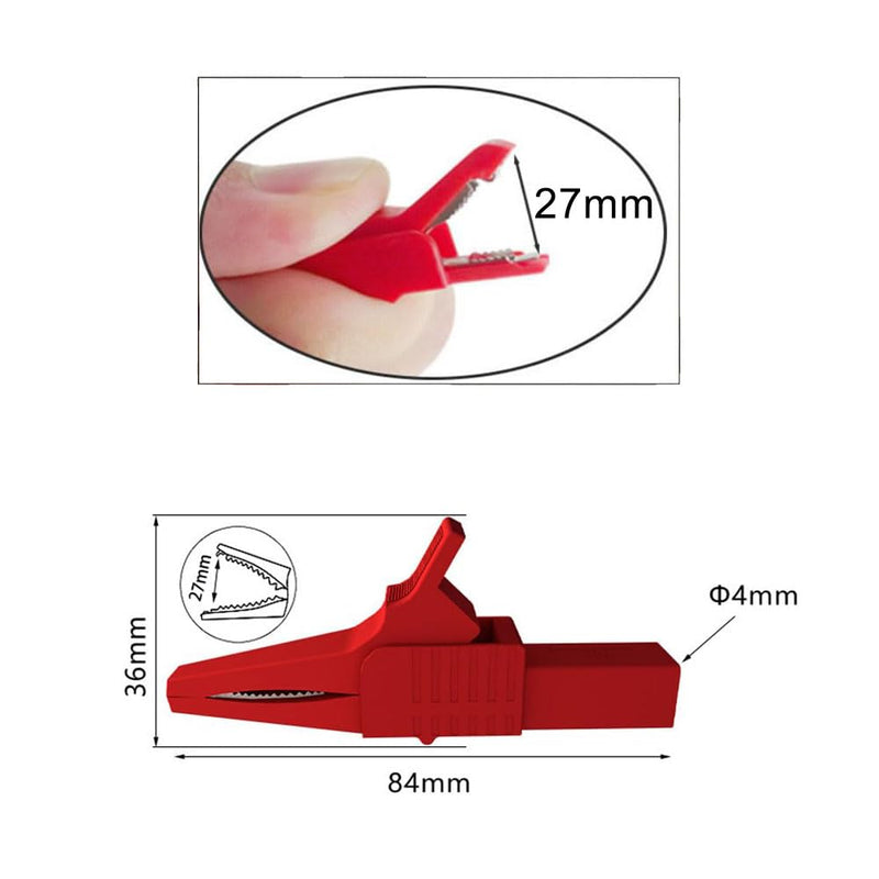 [Australia - AusPower] - Replacemen Push-on Alligator Clips for Multimeter Test Lead,5 Pcs 