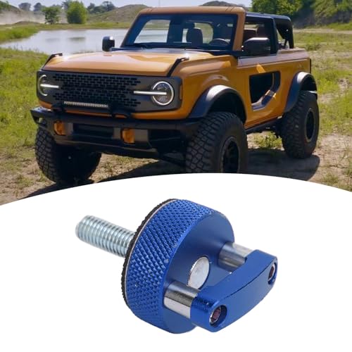 Fabater blue hard top quick removal thumb screws with integrated D rings, 8-piece M8 fasteners for Bronco 2dr and 4dr