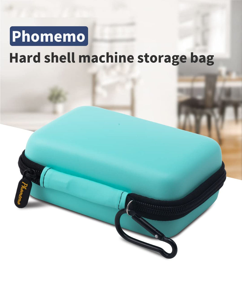 [Australia - AusPower] - Phomemo Label Printer Case Hard Carry Case Compatible D30/M02/T02/M110/P21/D110 Label Printer, Label Maker Labeler Storage Holder, Green 