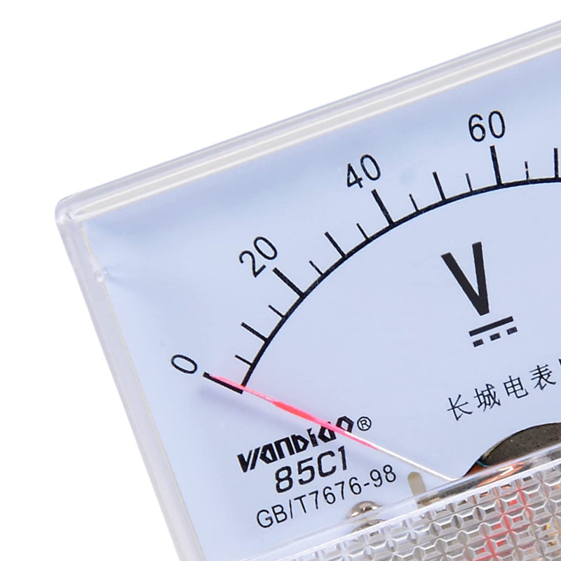 [Australia - AusPower] - uxcell DC 0-100V Analog Panel Voltage Gauge Volt Meter 85C1 2.5% Error 