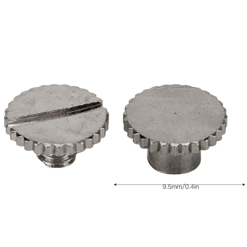 [Australia - AusPower] - 30 Set Book Rivets Metal Leather Rivets Knurling Flat Brass Screw Post Chicago Screws Binding Button Tack 9.5x4mm Nail + 4mm Screw(Black) 